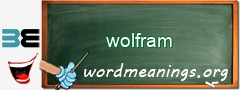 WordMeaning blackboard for wolfram